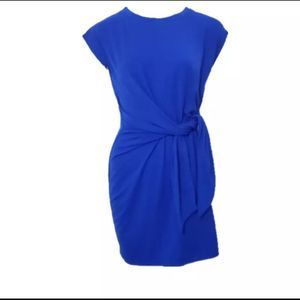 Tie Front Blue Sleeveless fashion Dress